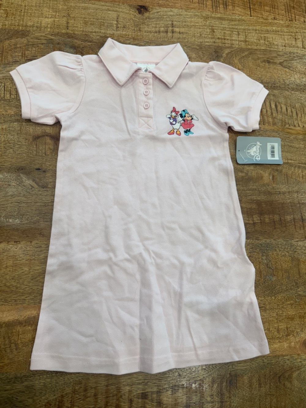 Disney Light Pink Polo Dress with Minnie & Daisy Embroidery